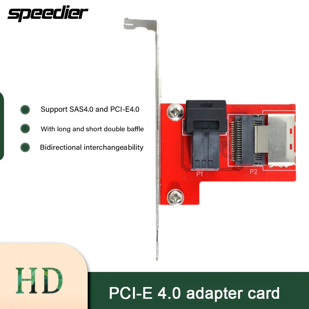 PCI-E4.0 Built-In MiniSAS HD SFF-8643 to SFF-8087 Interconversion Card 6Gbps 4-Lane Adapter MiniSAS HD 4i for Data Center Networ