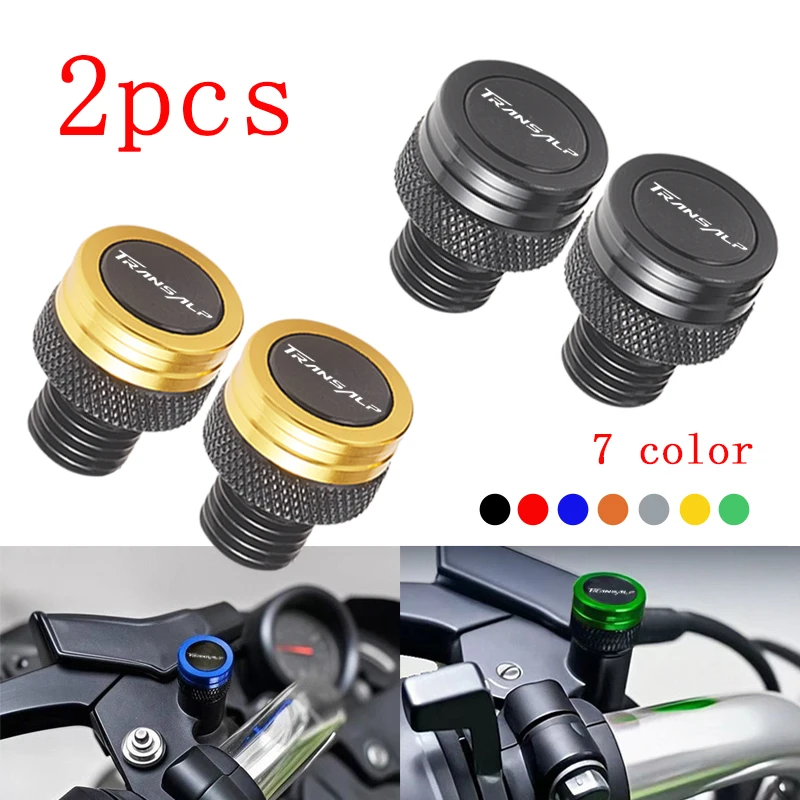 For Honda TRANSALP XL600V XL650 XLV 600 650 700 M10*1.25 Motorcycle CNC Aluminum Mirror Hole Plugs Screws Bolts Cover Caps