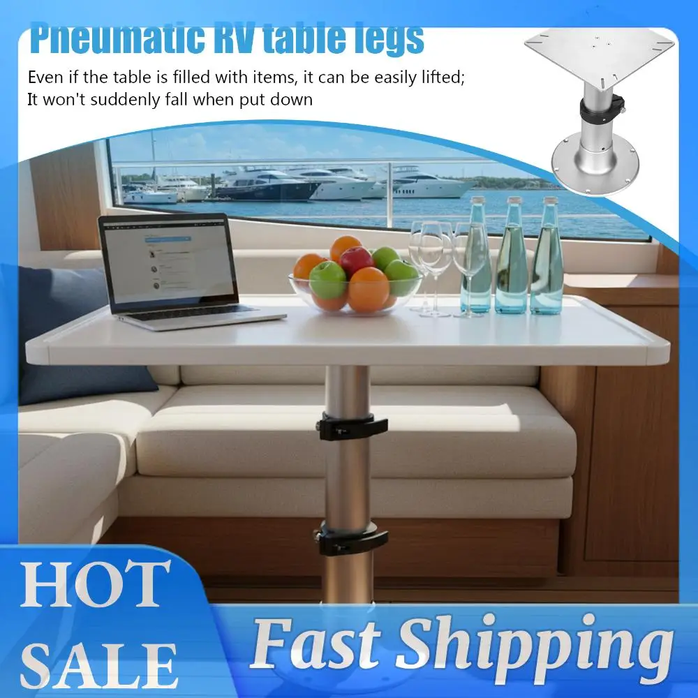 

Desk Leg Detachable 3-Level Telescopic RV Telescoping Table Stand Aluminum Alloy 13-28 Inch Height Range with Gas Lift for Boat