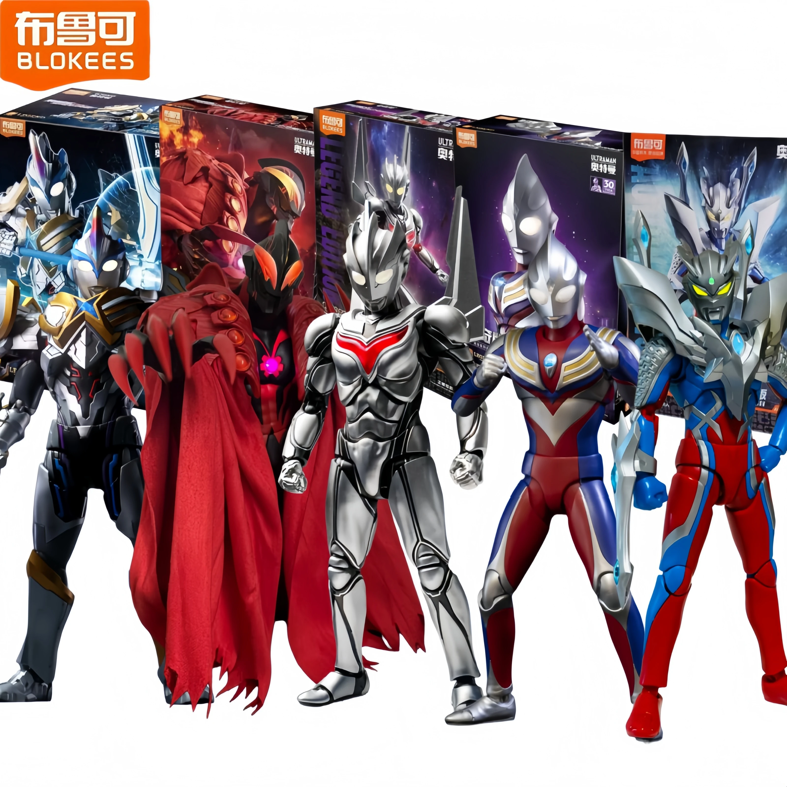 Новые оригинальные строительные блоки Blokees Ultraman Classic Legendary Edition, идеально подходящие для подарков друзьям на день рождения или для коллекции.