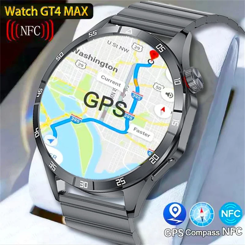 

Смарт-часы Мужские часы 4 Pro1,53 дюйма AMOLED HD Экран BT Вызов GPS спортивные NFC Мониторинг здоровья Смарт-часы Мужские часы 2025 Новинка