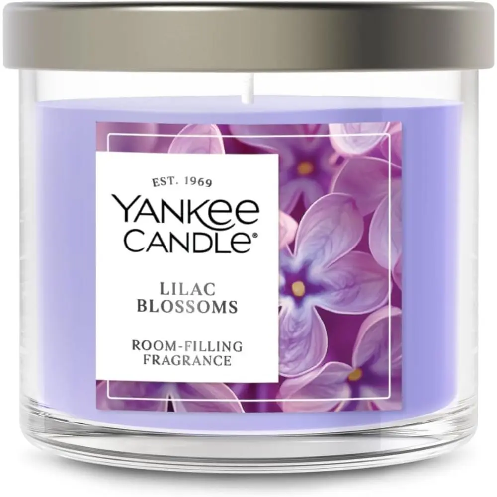 Vela Aromática con Aroma a Flores de Lila, 4.3 oz, Mezcla de Cera Vegetal, Duración de 40 Horas