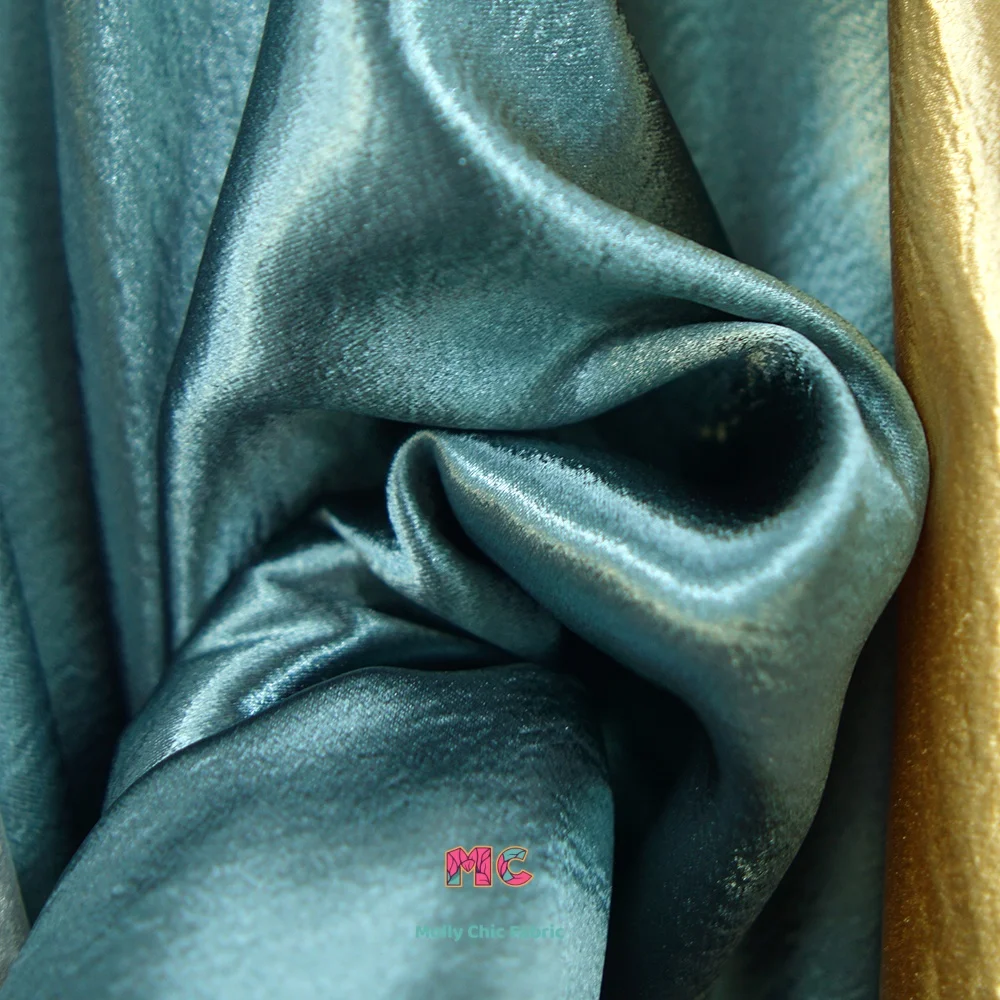 반짝이는 새틴 눈꽃 무늬 밝은 더블 크레이프 부드러운 새틴 원단, 드레스, 무대 의상, 디자이너 의류 재봉용 원단