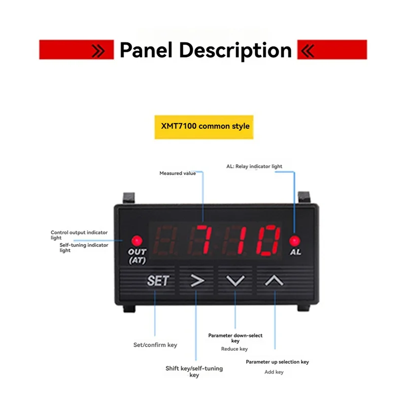BNVN-2X XMT-7100 PID تحكم قابل للبرمجة الذكية PID متحكم في درجة الحرارة التيار المتناوب/تيار مستمر 85-250 فولت