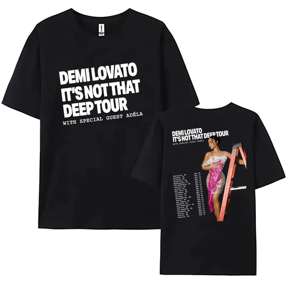 26IT'S NOT THAT DEEP TOUR WITH SPECIAL GUEST ADÉLA Tshirts DEMI LOVATO Graphic Printing T-shirt  Short Sleeve Women Men Clothing