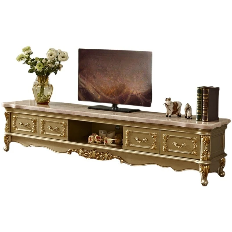 

TV cabinet coffee table combination, solid wood drawer locker