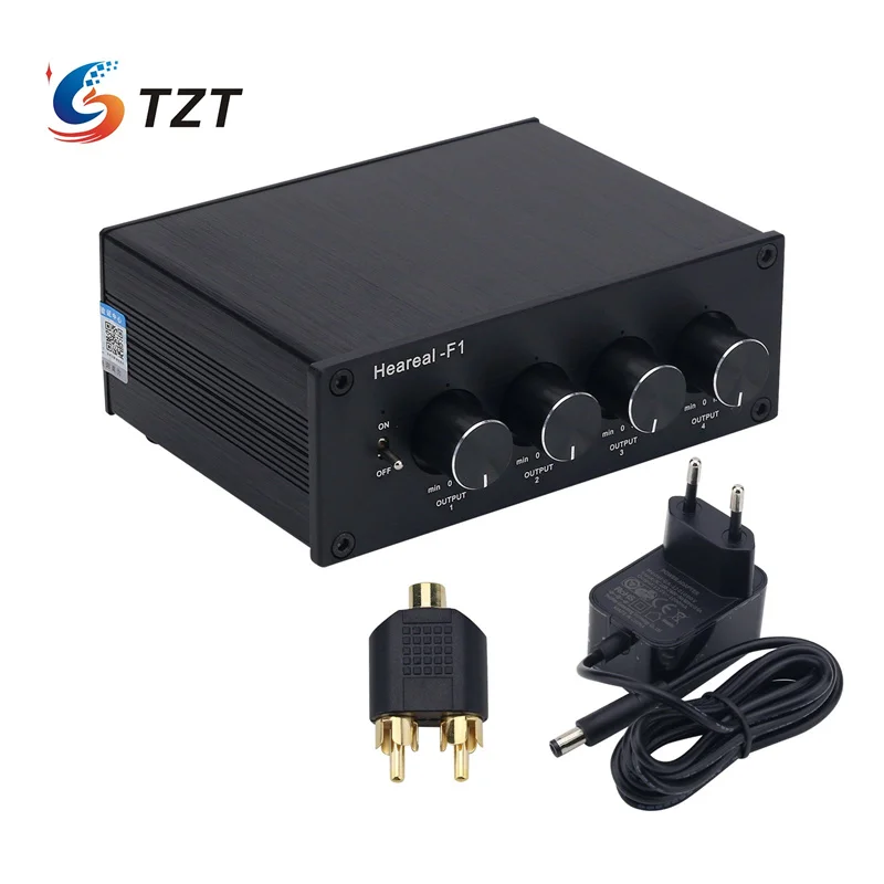 

TZT Heareal-F1 Hifi Lossless Audio Signal Distributor 1 Input 4 Outputs at the Same Time Low Distortion