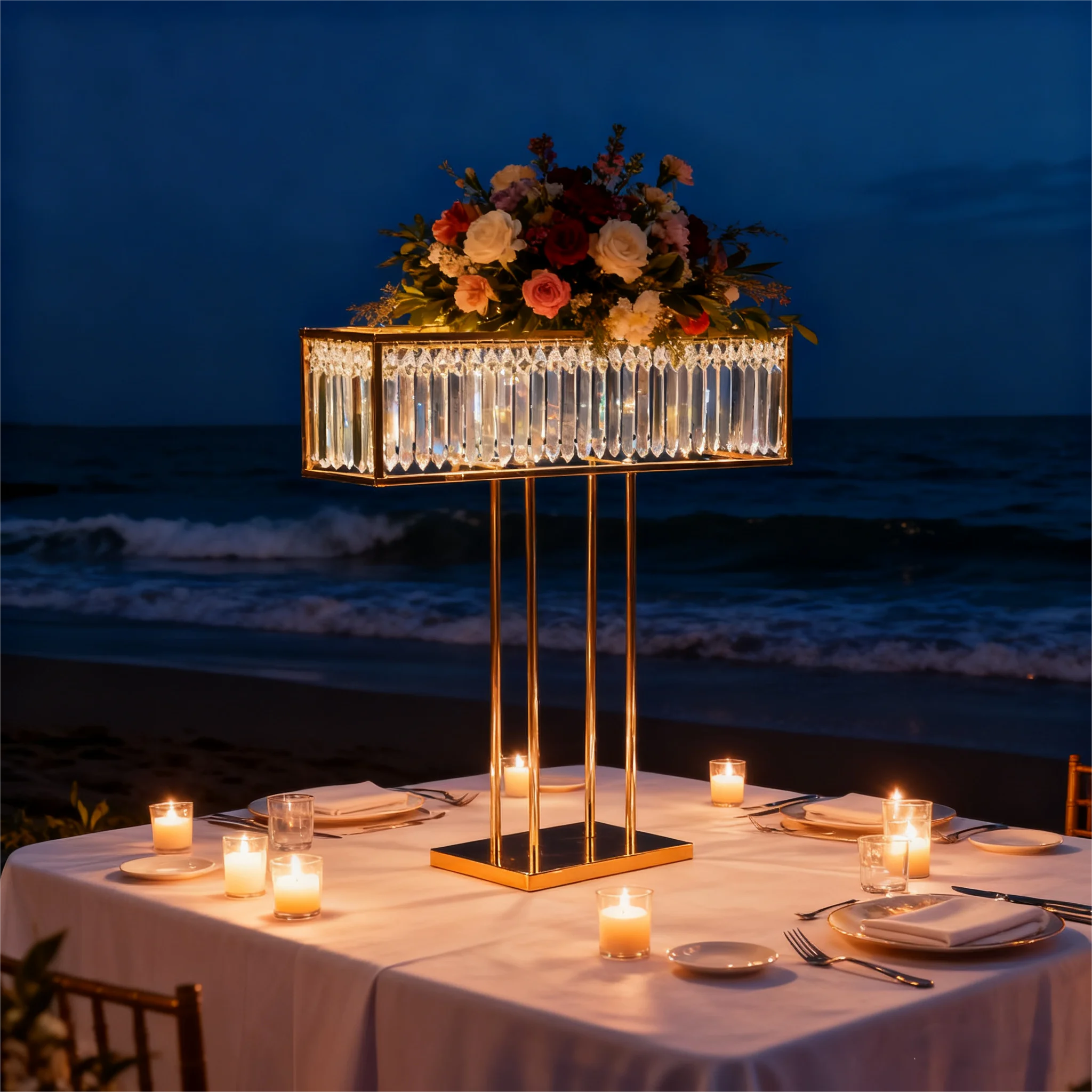

Свадебные подставки для цветов, 4-10 шт. гальванический золотой акриловый центральный декор для свадебного стола, украшения для вечеринок и мероприятий