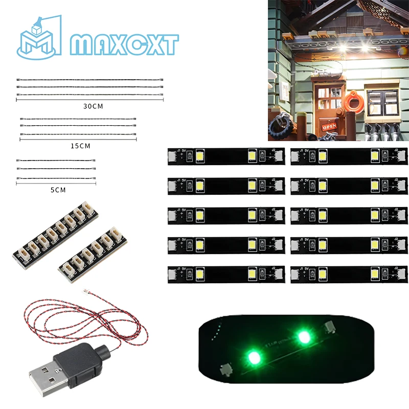 بنة Led إكسسوارات مضيئة 10cps شرائط مصباح 0.8 مللي متر دبوس متوافق شرائط مصباح لنماذج مكعبات البناء ليغو/Moc