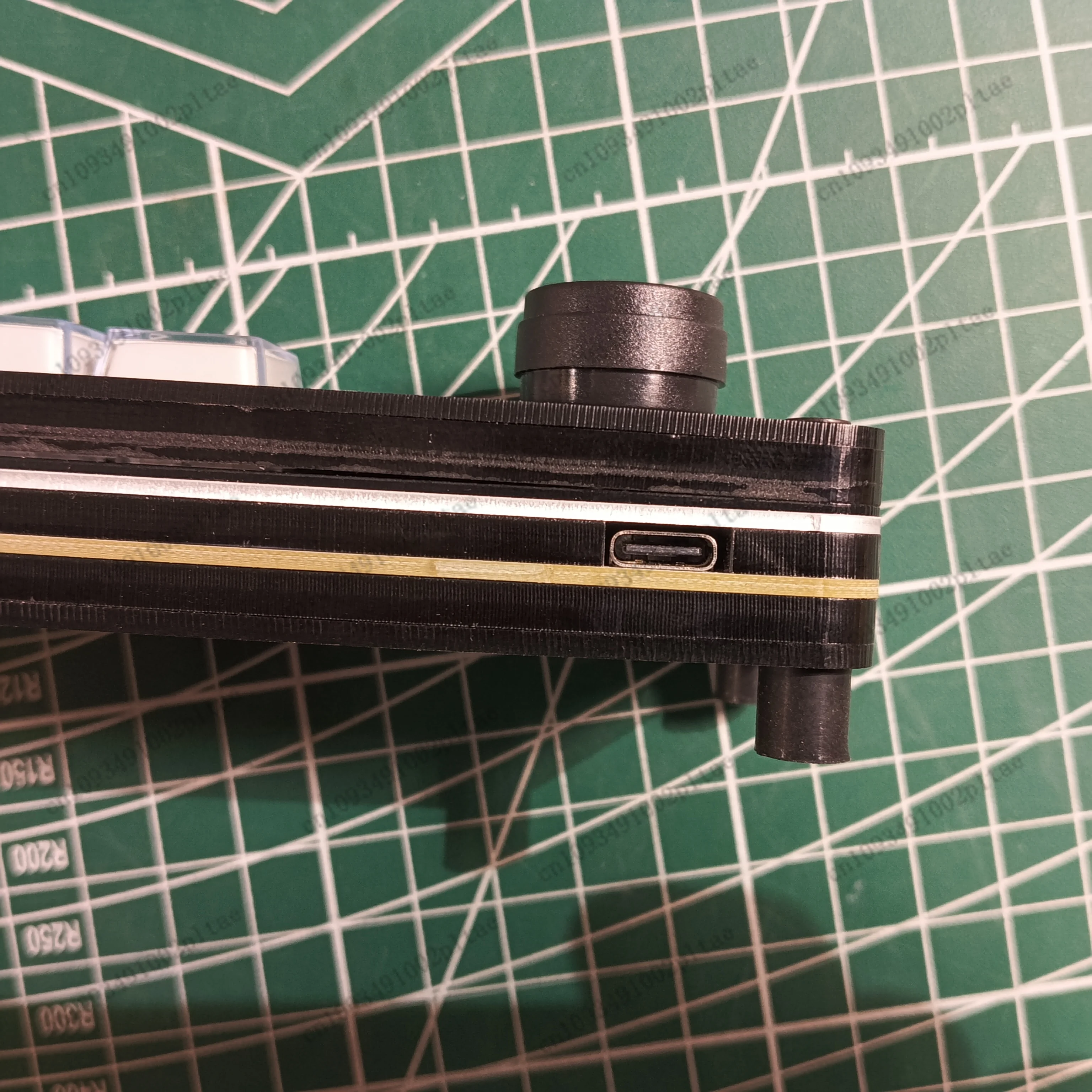 Picture 4: Keyboard Music controller for performance computer playback, knobs and buttons to control program selection and system volume