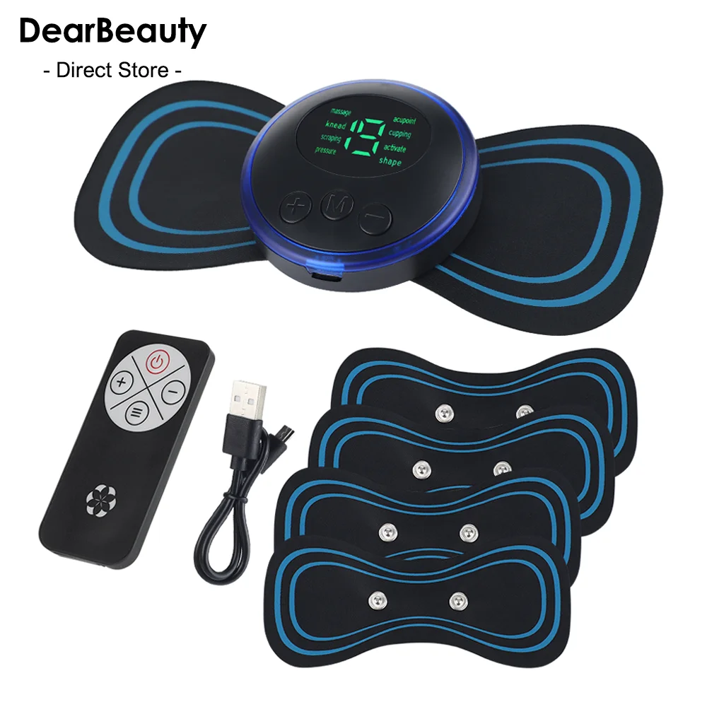 Electric EMS Neck Massager 8 Mode Cervical Massage Patch Shoulder Leg Arm Abdominal Pulse Muscle Stimulator Portable Pain Relief