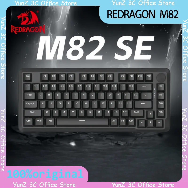 Redragon M82/M82pro Magnetic Axis Keyboard 8k Rgb With Knob Gasket Structure Full Key Hot Plug Electronic Sports Gaming Keyboard