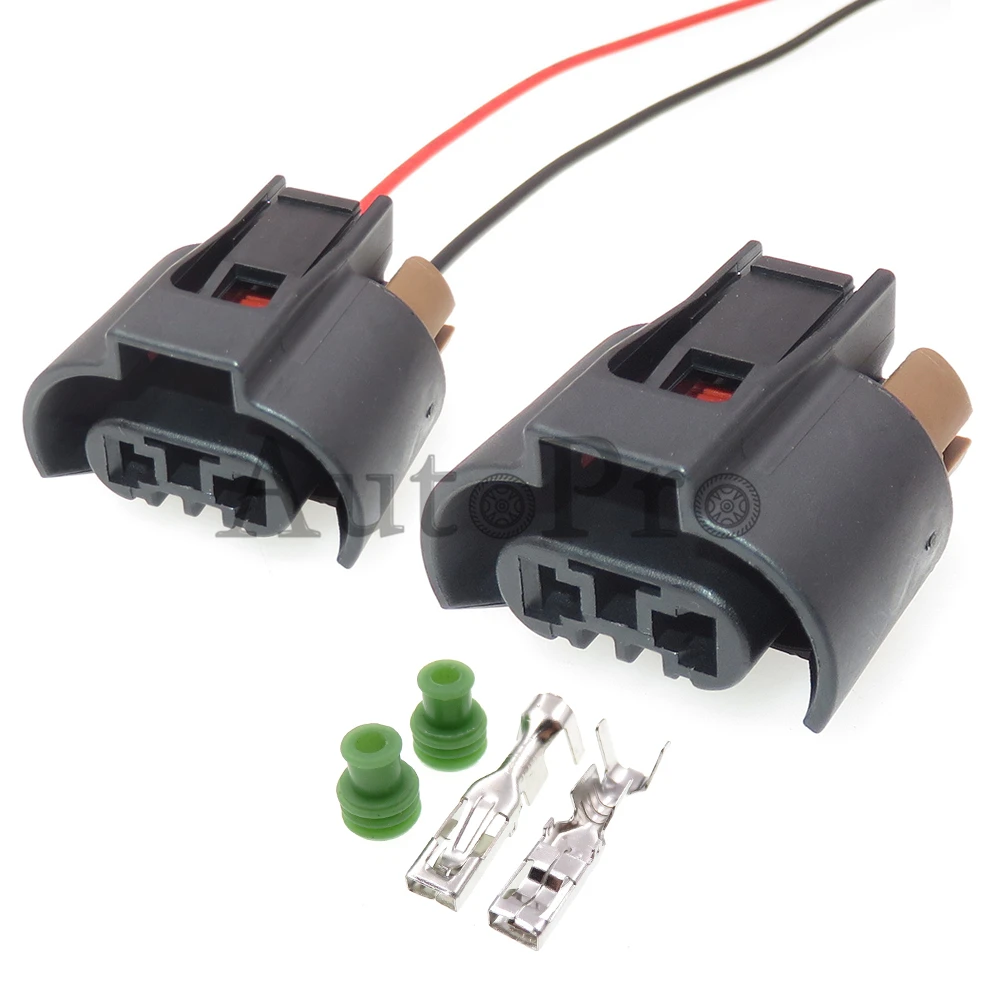 1 Set 2 Hole 9006 9005 AC Assembly Car High Beam Lamp Electric Wire Plug For Toyota Auto Modification Plastic Housing Connector