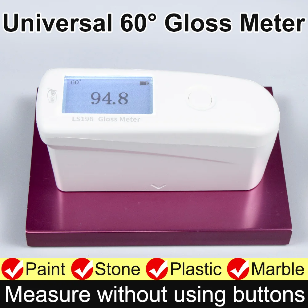 

LS196 60 Single Angle Glossy Meter 1000GU Ceramic Glossmeter Metal Gloss Instrument for Plastic Film Gloss Meter for Granite