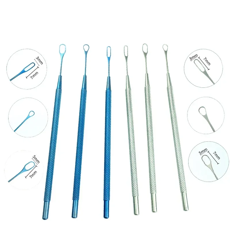 GREATLH Stainless Steel Titanium Loops Eye Pet Surgical Instruments Eye lens loop ophthalmic lens loops  surgical instrument