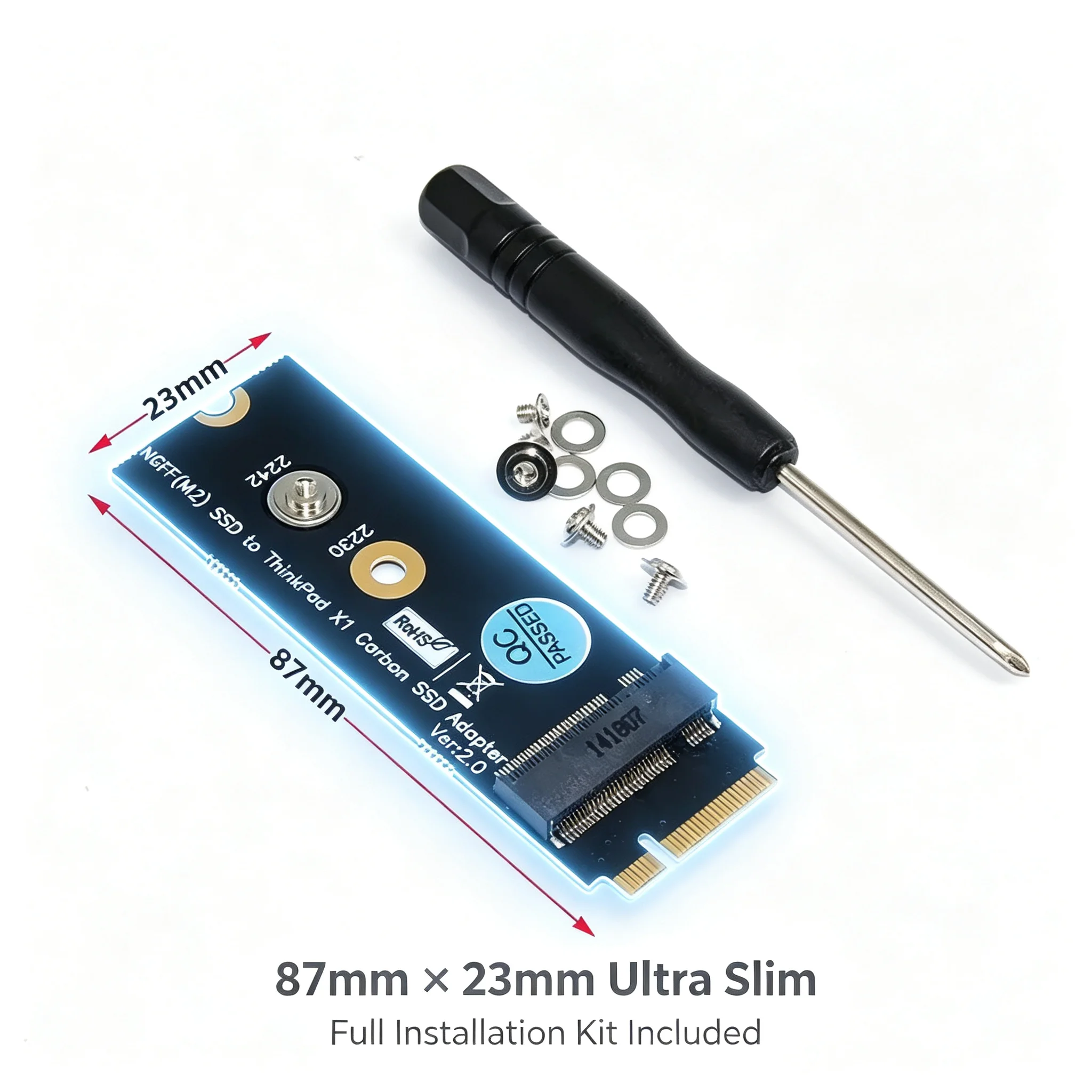M.2 NGFF SATA-Bus KEY B SSD HDD Adapter Raiser 20 + 6 Pin SSD Converter Card for Lenovo Thinkpad X1 Carbon Support 2230 2242 M.2