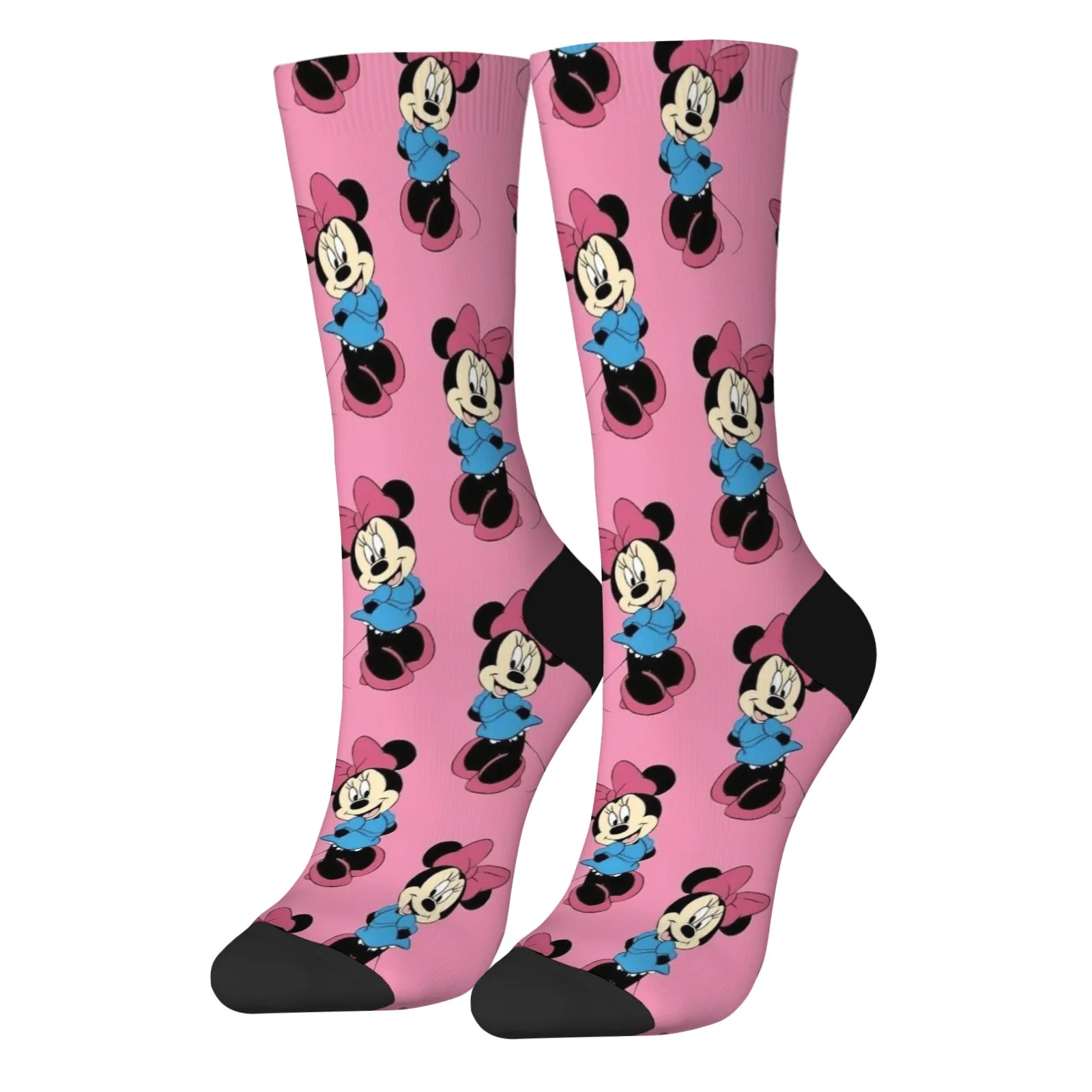 

Minnie Mouse Novelty Cute Harajuku Crew Middle Socks - Unisex Hip Hop Style, Breathable and Soft, Ideal Gift for Daily Wear