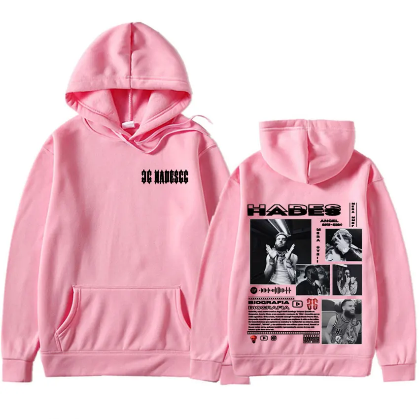 Rapper Hades66 Dupla Face Impressão Hip Hop Gráfico Roupas Masculinas Moda Moletom Com Capuz Oversized Primavera Outono Pulôver Casual