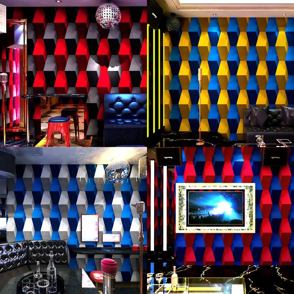 3D Holographic Wall Mural for Karaoke Room KTV Theme Booth Corridor Decorative Wallpaper Bar Background Wall Fabric