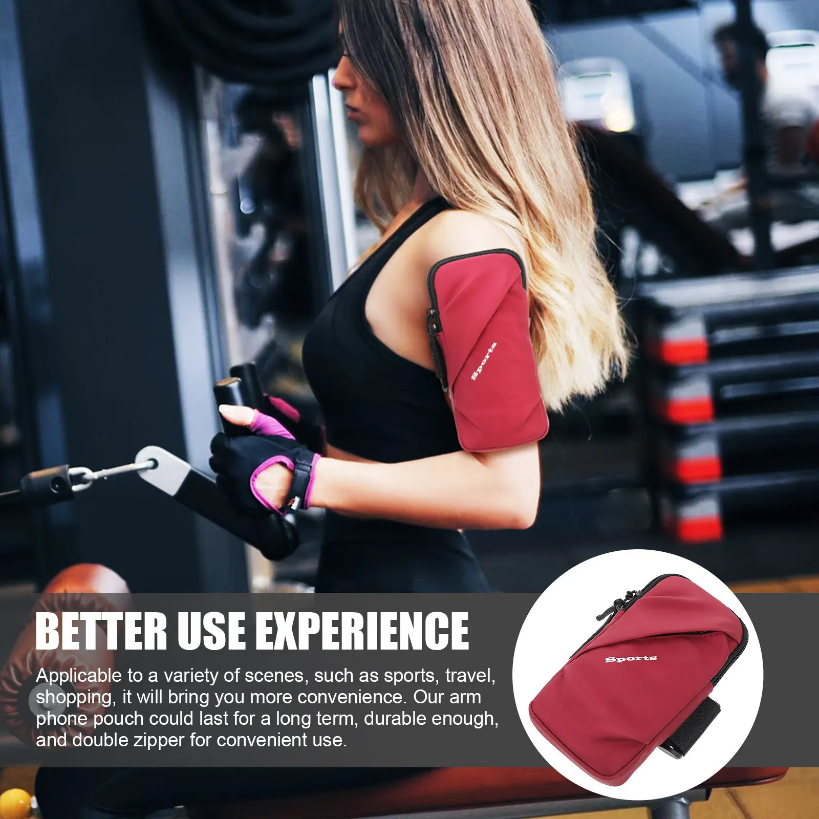 High Performance Running Armband Bag Cell Phone Arm Pouch for Workout Travel Outdoor Activities Sweatproof Secure Fit Sports