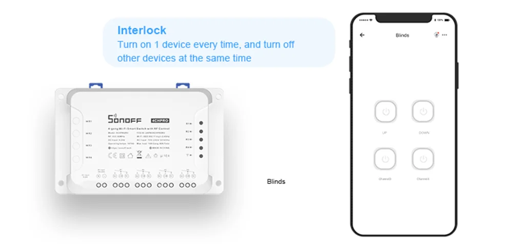 SONOFF 4CHR3 / 4CHPROR3 4-kanals Wi-Fi Smart Switch