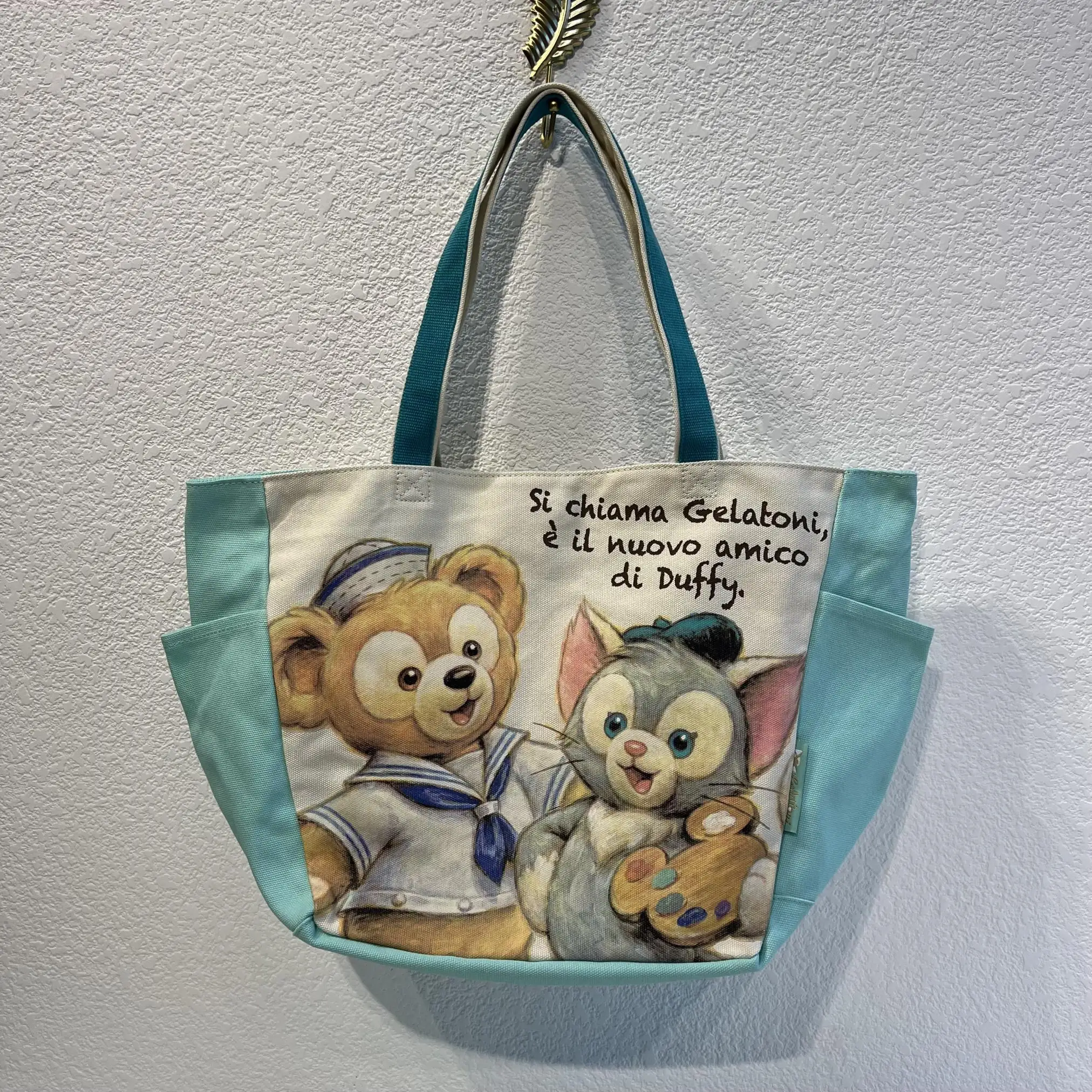 Tokyo Disney High Quality Duffy Bear StellaLou Canvas Large Capacity Shopping Bag Shoulder Tote Mini Girls' Handbag حقائب يد