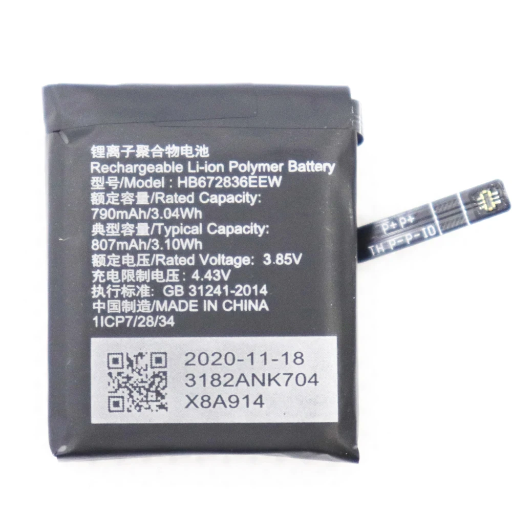 New Genuine HB672836EEW 790mAh Watch Battery For Huawei Honor GS Pro GLL-AL01 GSPro 4X NIK-AL00 ASN-AL10 KAN-B19 With Tool