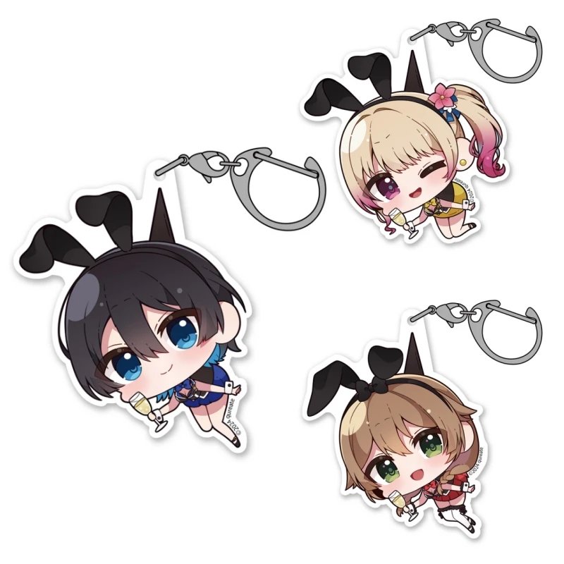 

Game anime Bunny Garden Acrylic Keychain Pendant Bag Car Keychain Cell phone Pendant present Firend Festivals Gifts