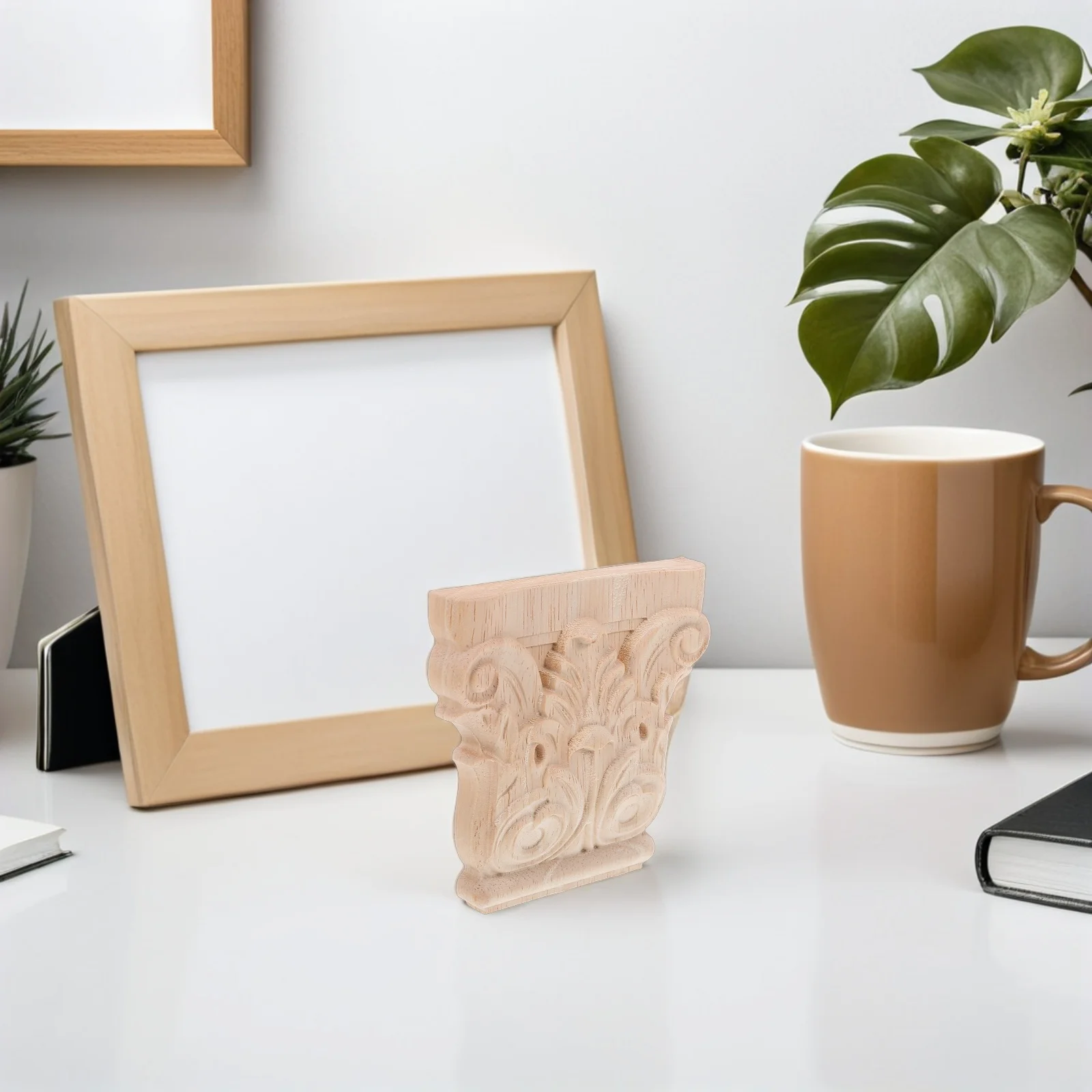 

2Pcs Handcarved European Corbels Solid Wood Wall Brackets for Doorway Shelf Or Countertop Support Vintage Decorative Wooden