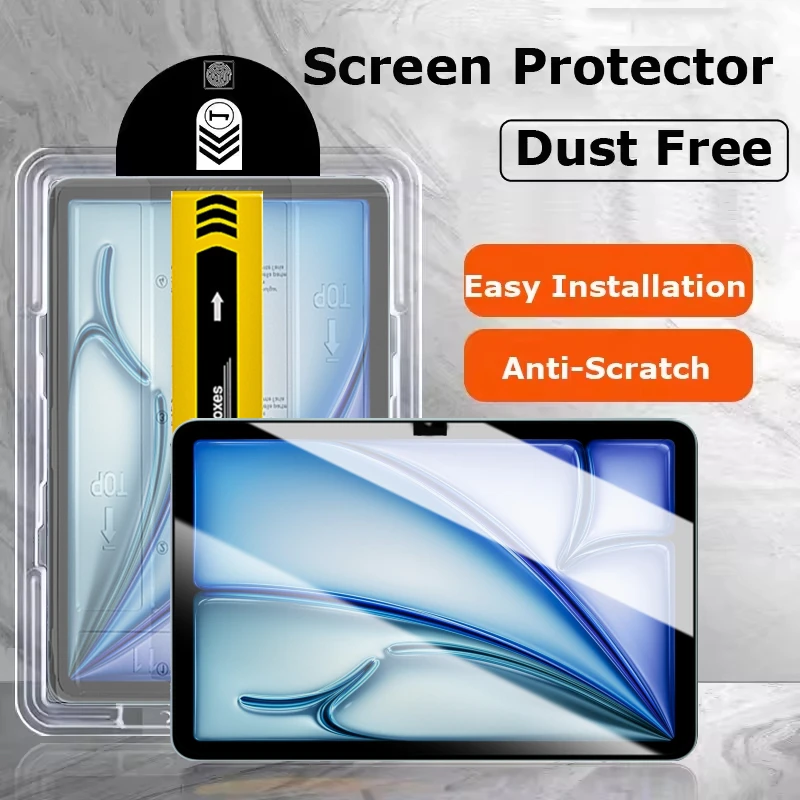 

Простая установка защитной пленки для экрана для Ipad 11th Gen Air 6 11 "20 2025 2024, закаленное стекло для планшета с автоматическим выравниванием для iPad A16 M2 M3