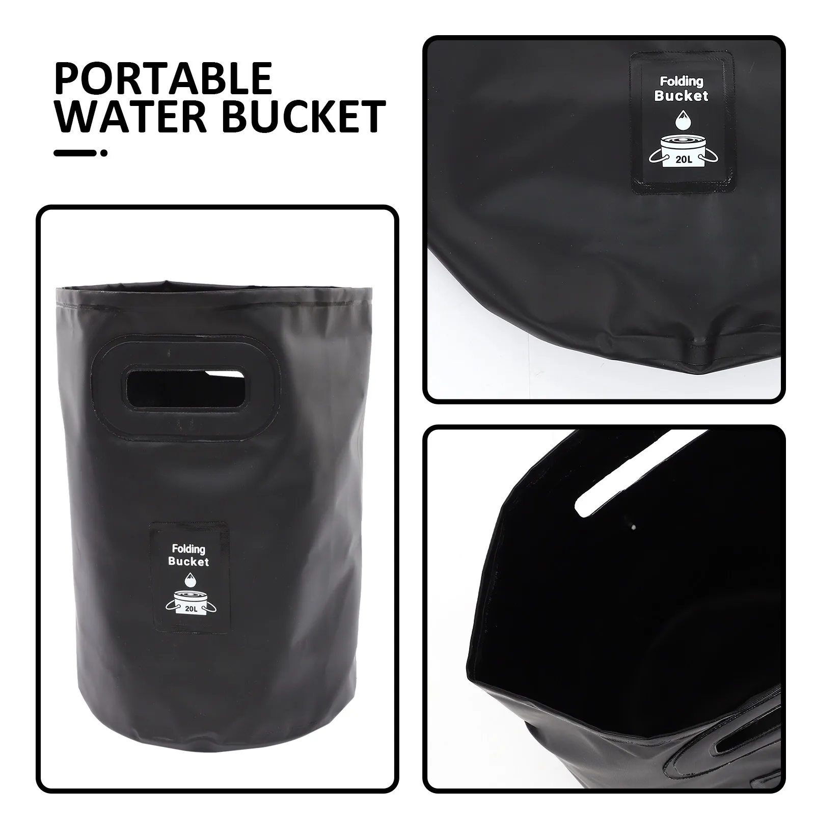 

1pcs 20L Foldable Water Bucket Premium Portable Container For Camping Fishing Outdoor Storage Large Capacity Collapsible Water