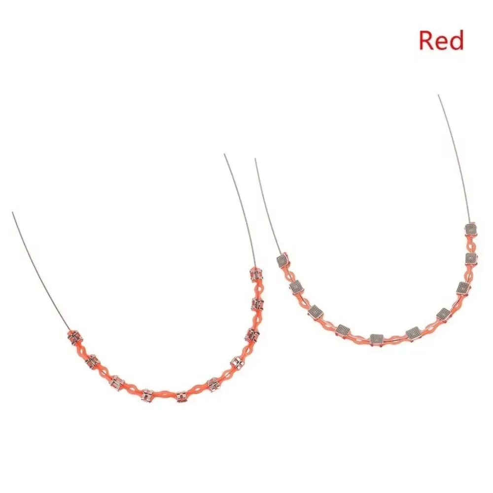 1Pair Braces with Braces Box Colorful Tooth Decoration with Metal Wires Metal Bracket Orthodontic Ligature Ties Send Storage Box