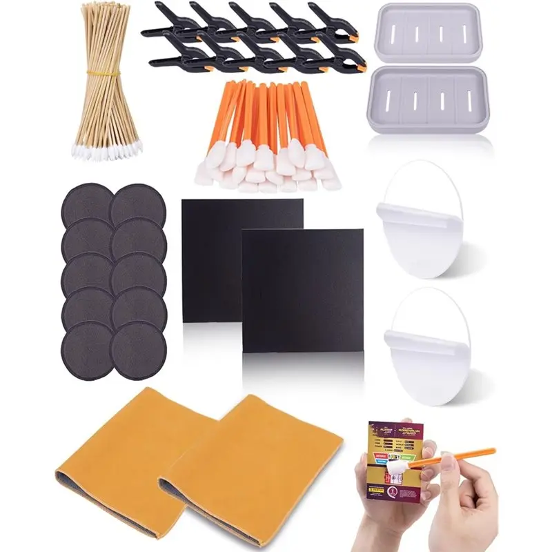 

A34R Card Cleaning Kit 148 Pcs, Suitable For Rated Card Care, Includes Trade Card Flattening Kit, Fixing Jig And EVA Shaping Foa