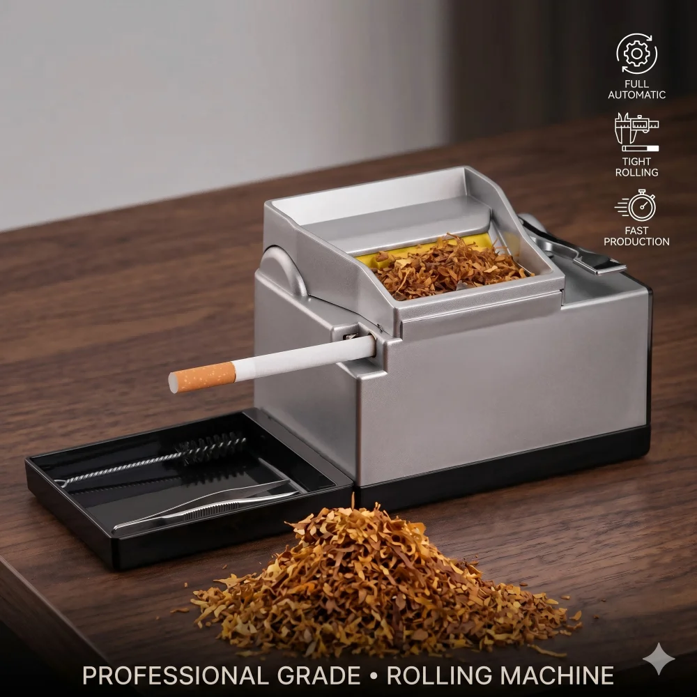 

Professional Grade Automatic Electric Cigarette Rolling Machine 6.5mm 8mm Tobacco Injector Tube Filler Maker Smoking Men Gift