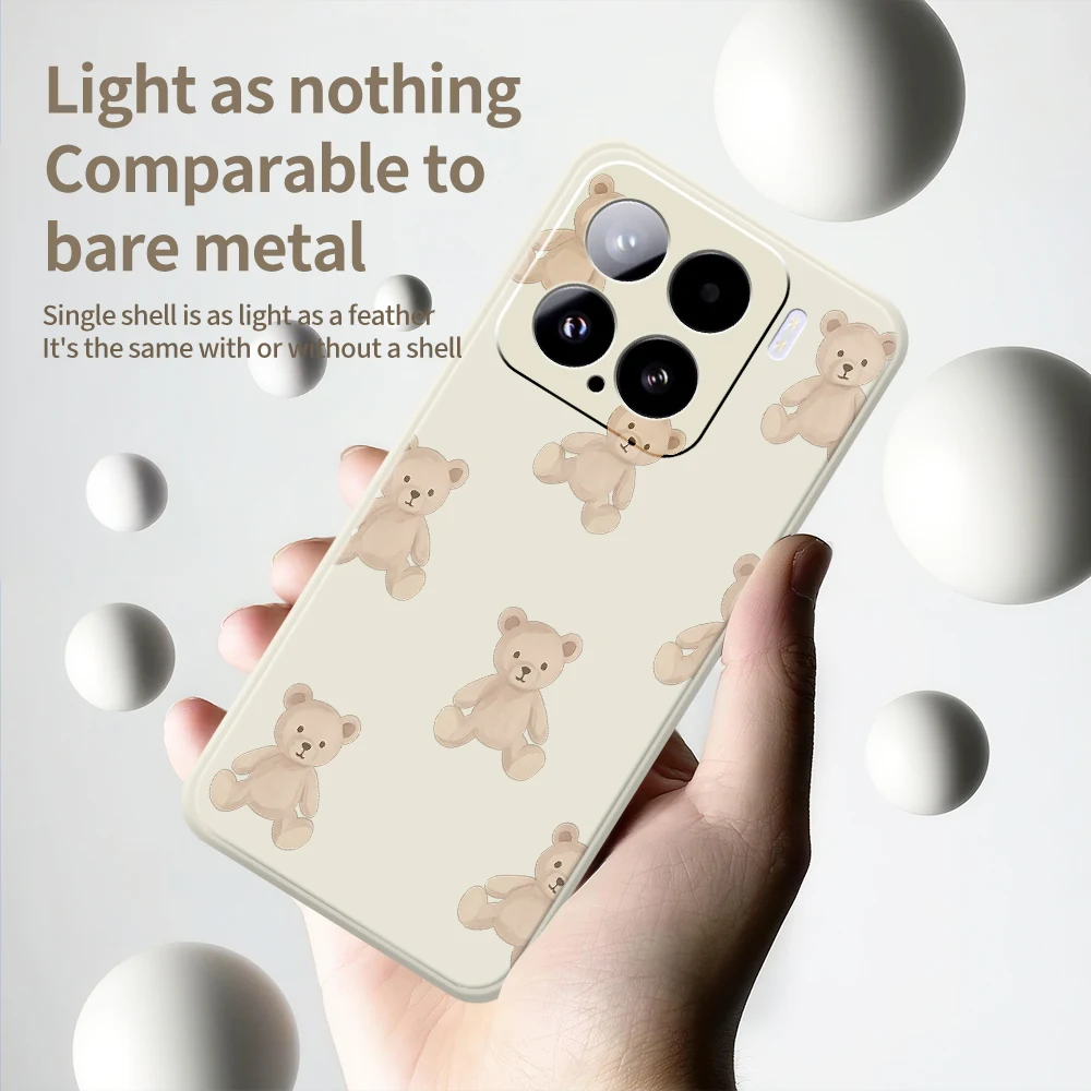 Bear Pattern Phone Case For Xiaomi Mi 15 Ultra Mi 14T 13T 12T 11T Pro Silicone Cover For Xiaomi Mi 13T Pro Mi 11T Pro Cases Capa