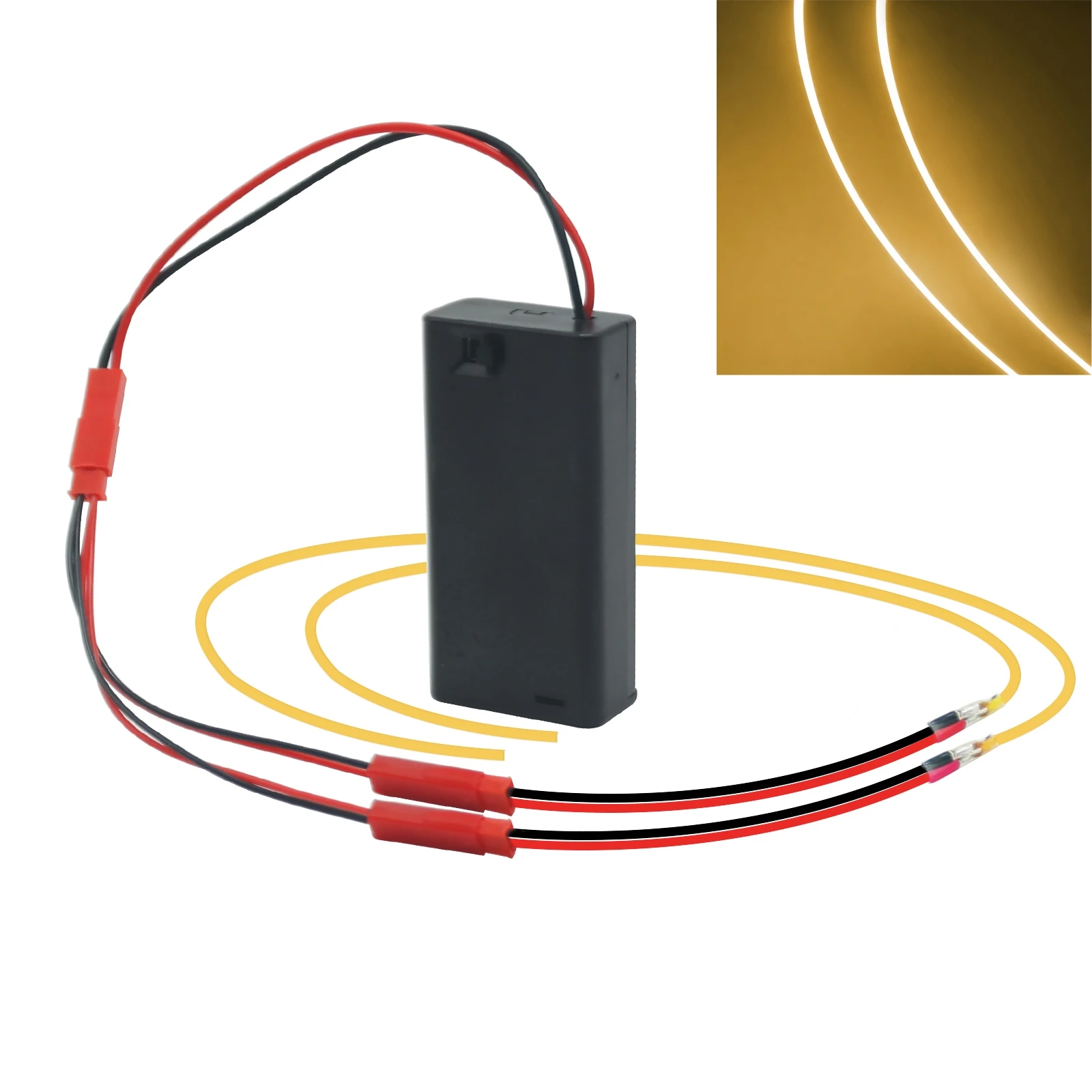 DC 3 V batteriebetriebenes LED-Filament, flexibel, 360° ° Leuchtende leuchtende biegsame DIY kreative Edison-Glühbirne, Lampenteile, Diodenbeleuchtung