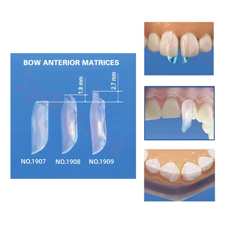 10Pcs/box Dental Clear Matrix Matrice BT Bow Anterior Matrices Front Matrices Fits Bioclear Style S/M/L Dentistry Materials