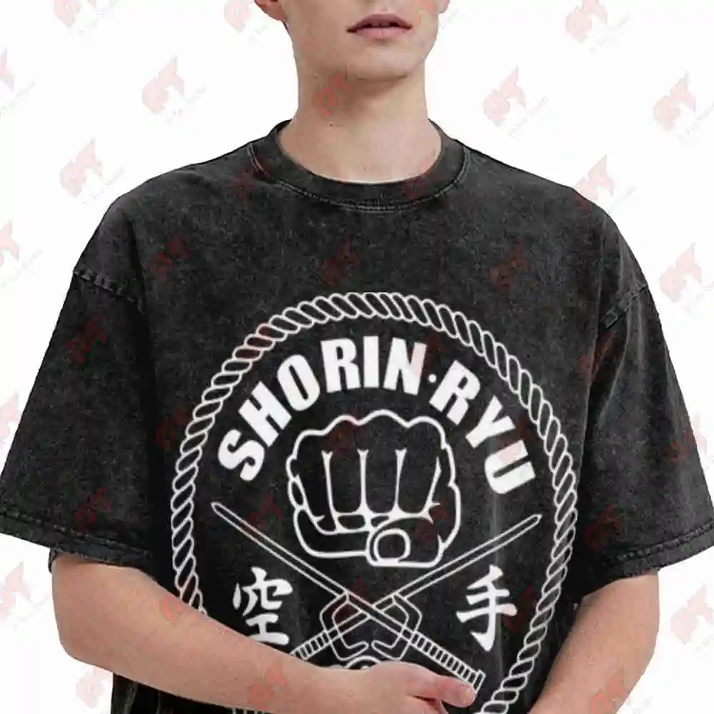 Shorin Ryu Okinawan Karate Vintage Washed Tee Pure Cotton T-Shirt