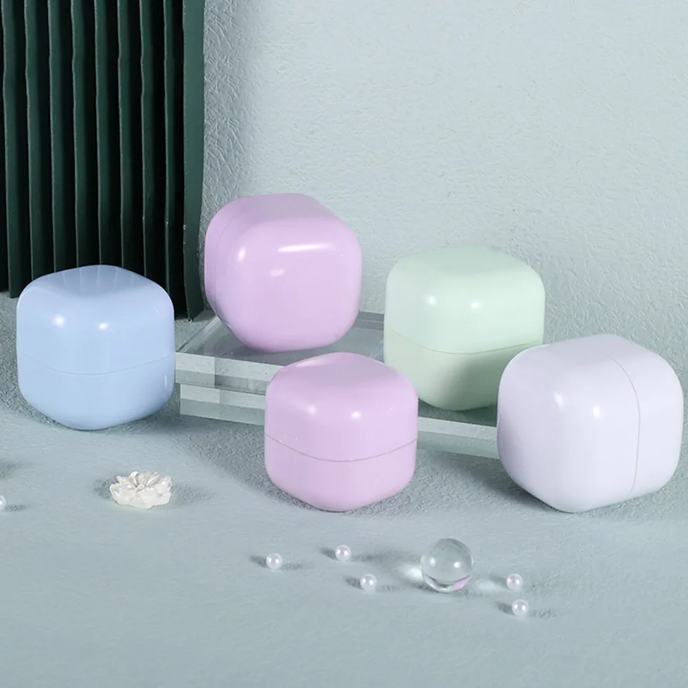 

Набор из 4 дорожных баночек для крема, многоразовые портативные пластиковые контейнеры для хранения уходовой косметики, 50 г, маленькие баночки для лосьона