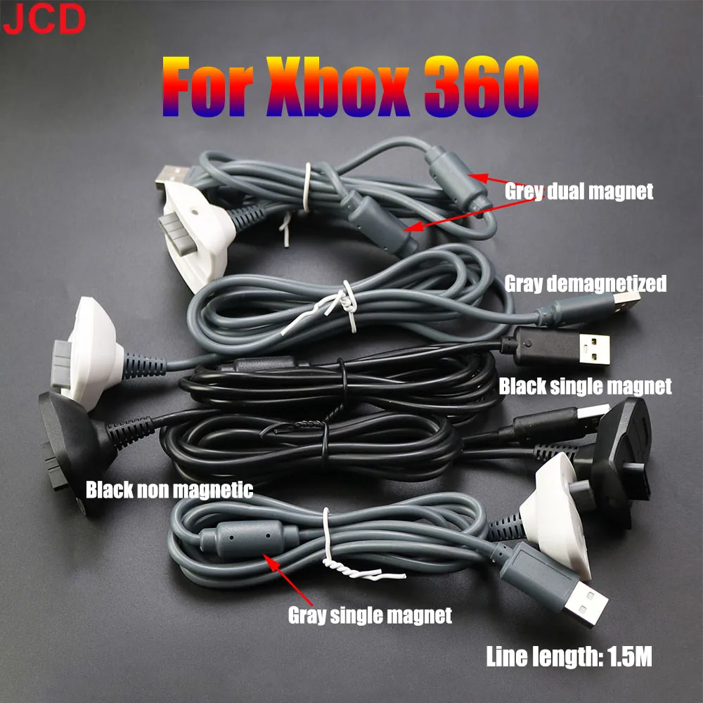 JCD 1pcs  For Xbox 360 USB Charging Cable Wireless Game Controller Gamepad Joystick Power Supply Charger Cable Game Cables