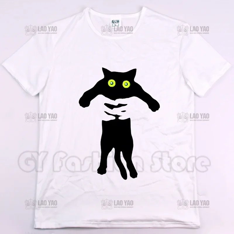 Tai Chi Cat Cartoon Graphic  Shirts Hot Selling Summer Printed -shirt Unisex Street Wear Casual Men Women image 5
