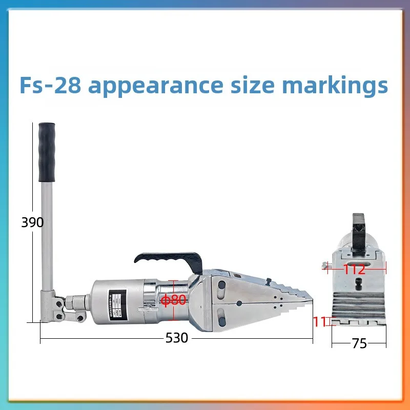 FS-28 Separatore flangiato di grande capacità da 28 tonnellate Spaziatura 91 mm Espansore integrale Splitter manuale Utensili idraulici