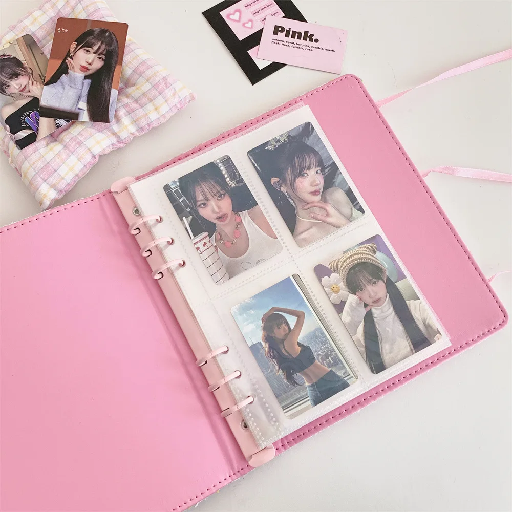 IFFVGX Cloth A5 Photocard Holder Binder Kpop Idol Photo Album Photocards Collect Book Album for Photographs Kawaii Stationery