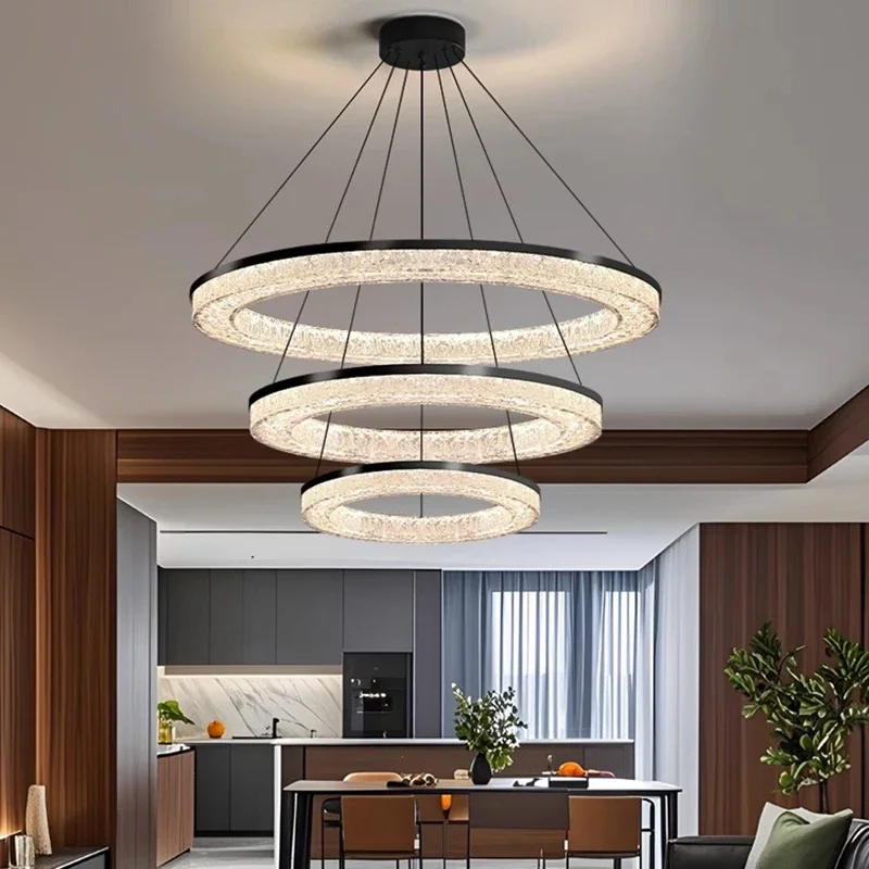 

Nordic Home Luxury Decor Ring Chandelier for Kitchen Island Restaurant Living Room Pendant Lamp Interio Lighting Hanging Fixture