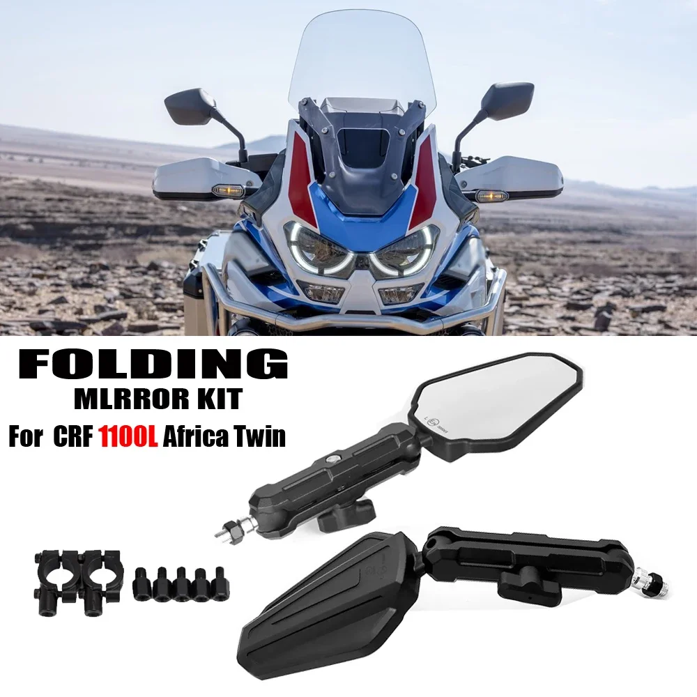 

For Honda CRF1000L CRF1100L CRF 1100L Africa Twin Motorcycle Rearview Mirror Adventure ADV Foldable Side Mirrors Accessories