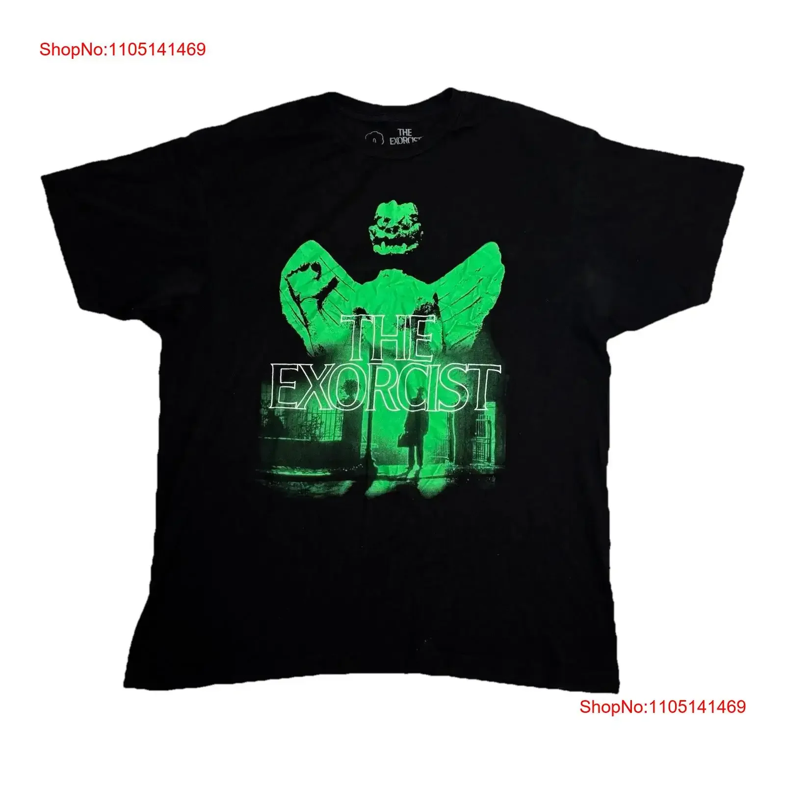 

Футболка «Экзорцист», мужская футболка XL из фильма ужасов, ужасов, страшная винтажная стираная удобная слегка дизайнерская одежда