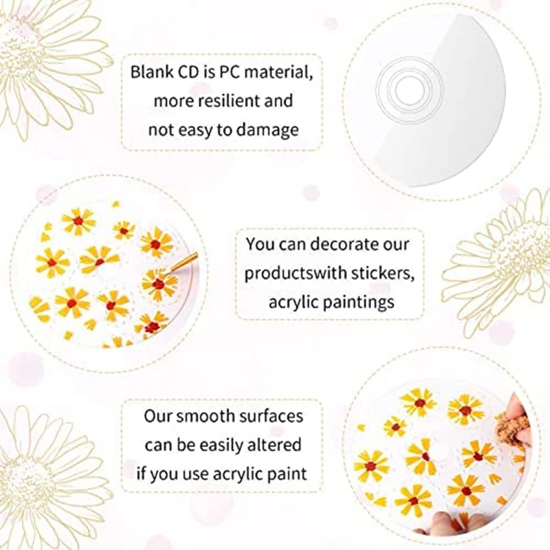 Klare CDs zum Malen leere CDs für die Dekoration DIY ästhetische Wand CD Raum dekor transparente Wand CDs Handwerk