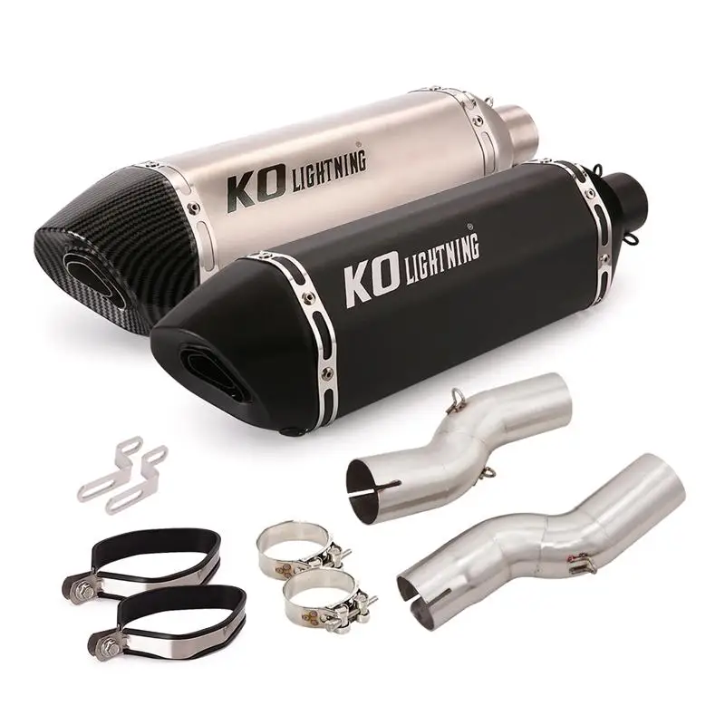 Left Right Motorcycle Exhaust Muffler Mid Link Pipe With DB Killer Slip On For Suzuki Hayabusa GSX-R GSX1300R 2021-2023