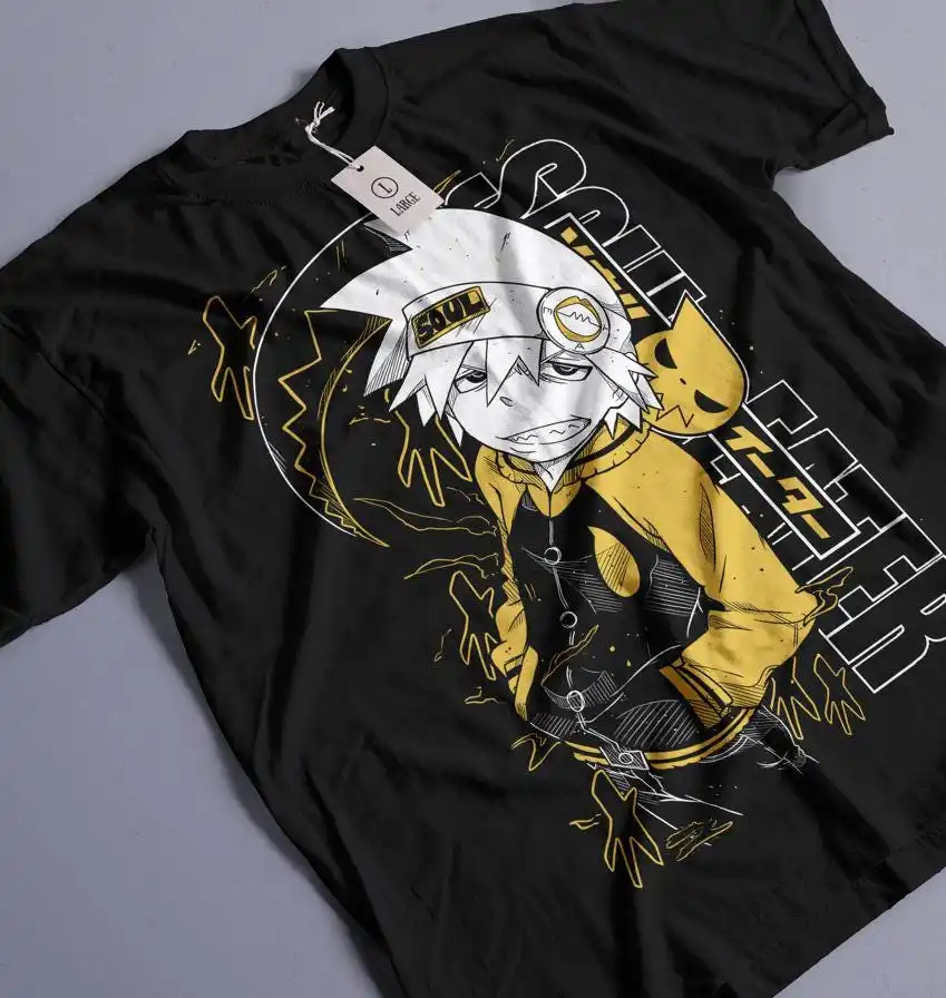 Soul Eater Unisex T-Shirt Crona Maka Albarn Black Star Anime Aesthetic Vaporwave Unisex Jersey Short Sleeve Tee