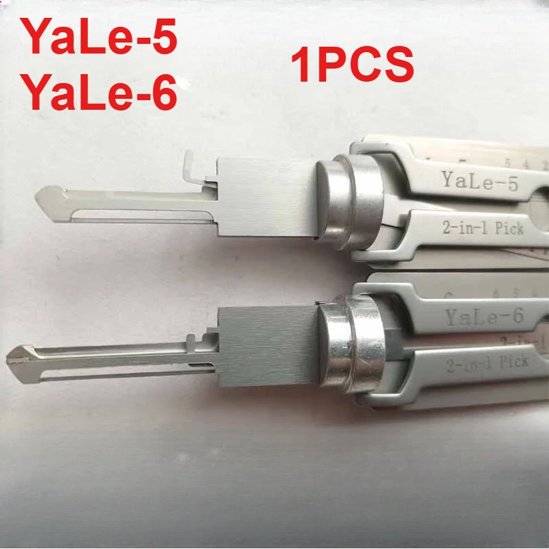 

1P New Lishi 2 in 1 Tools for Civil Key Way Locks Pick Yale-5 Yale-6 for 5-Pin & 6-Pin Rim Cylinder Locksmiths Set Complete Kit